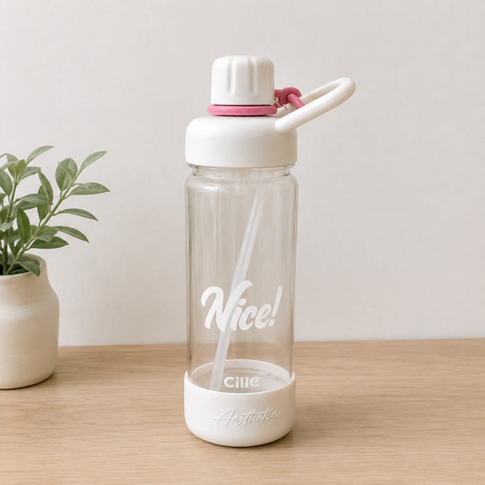Cille Aesthetic Straw Water Bottle