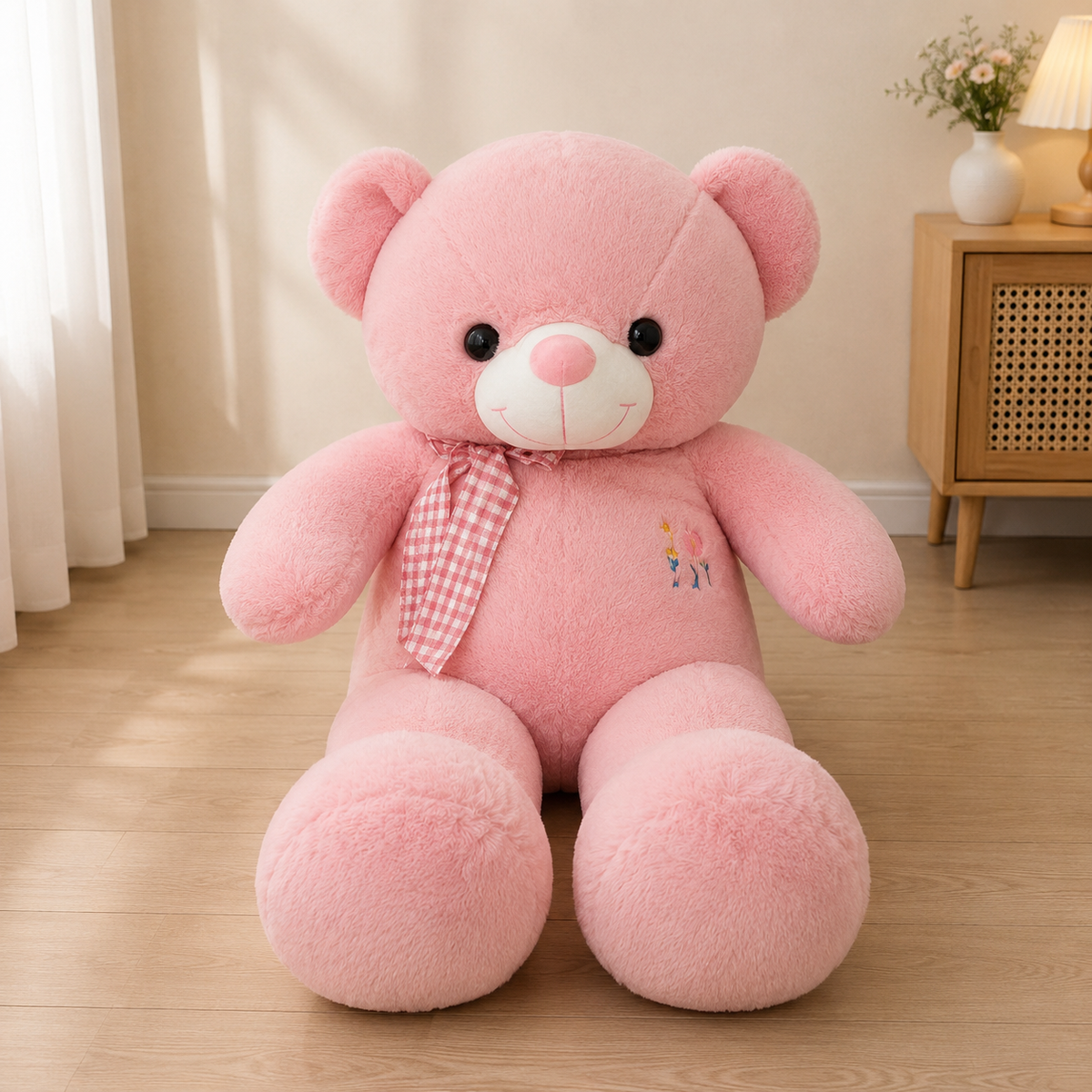 Pink Giant Teddy Bear Plush Toy - 3 Feet