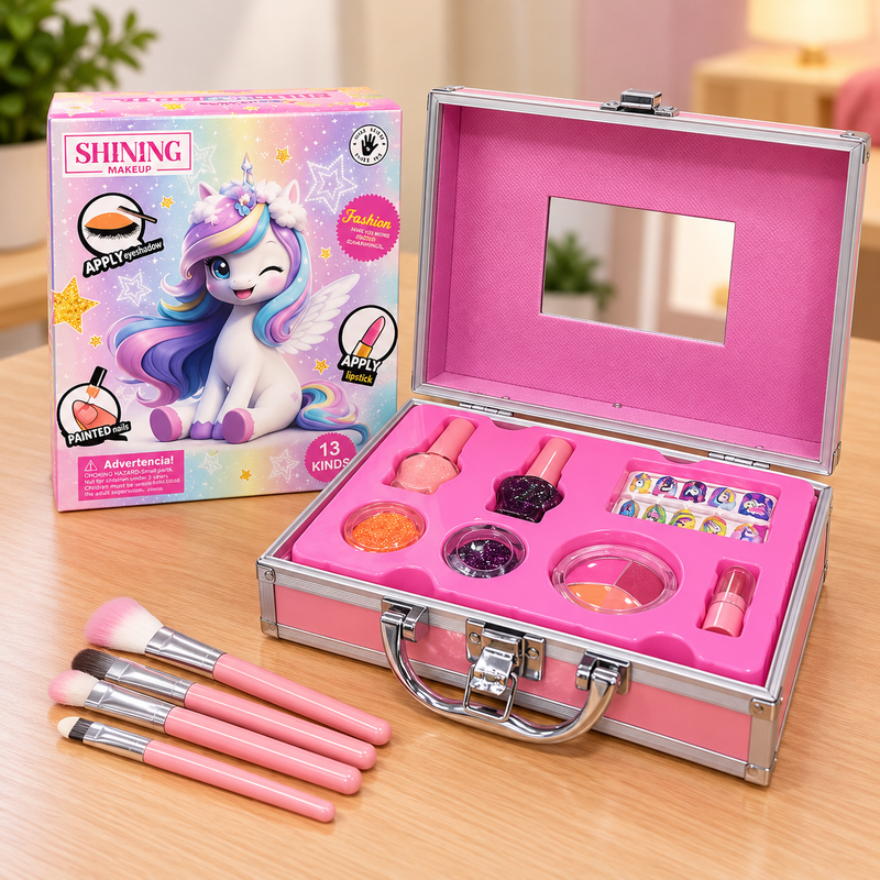 Unicorn Kids Makeup Kit with Mirror & Portable Beauty Case.