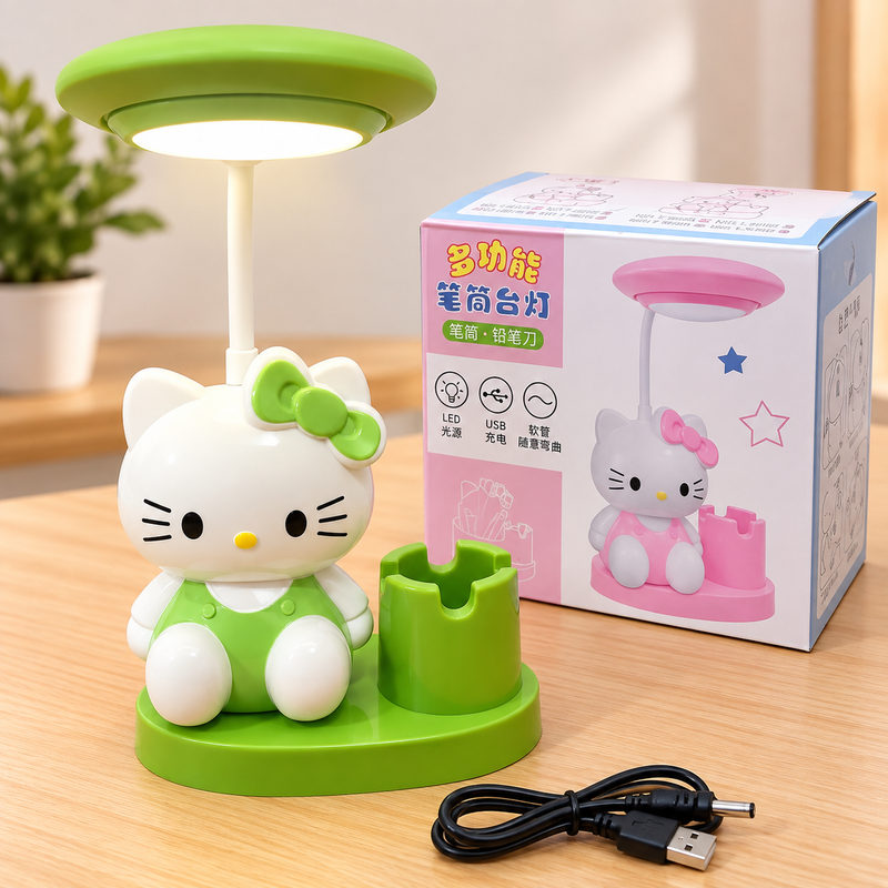 Kitty LED Desk Lamp with Pen Holder