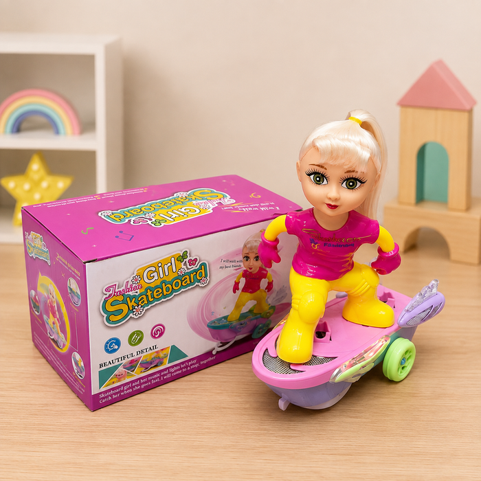 Fashion Girl Skateboard Electric Toy