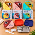 Fish-Shaped Stainless Steel Kids Lunch Box.