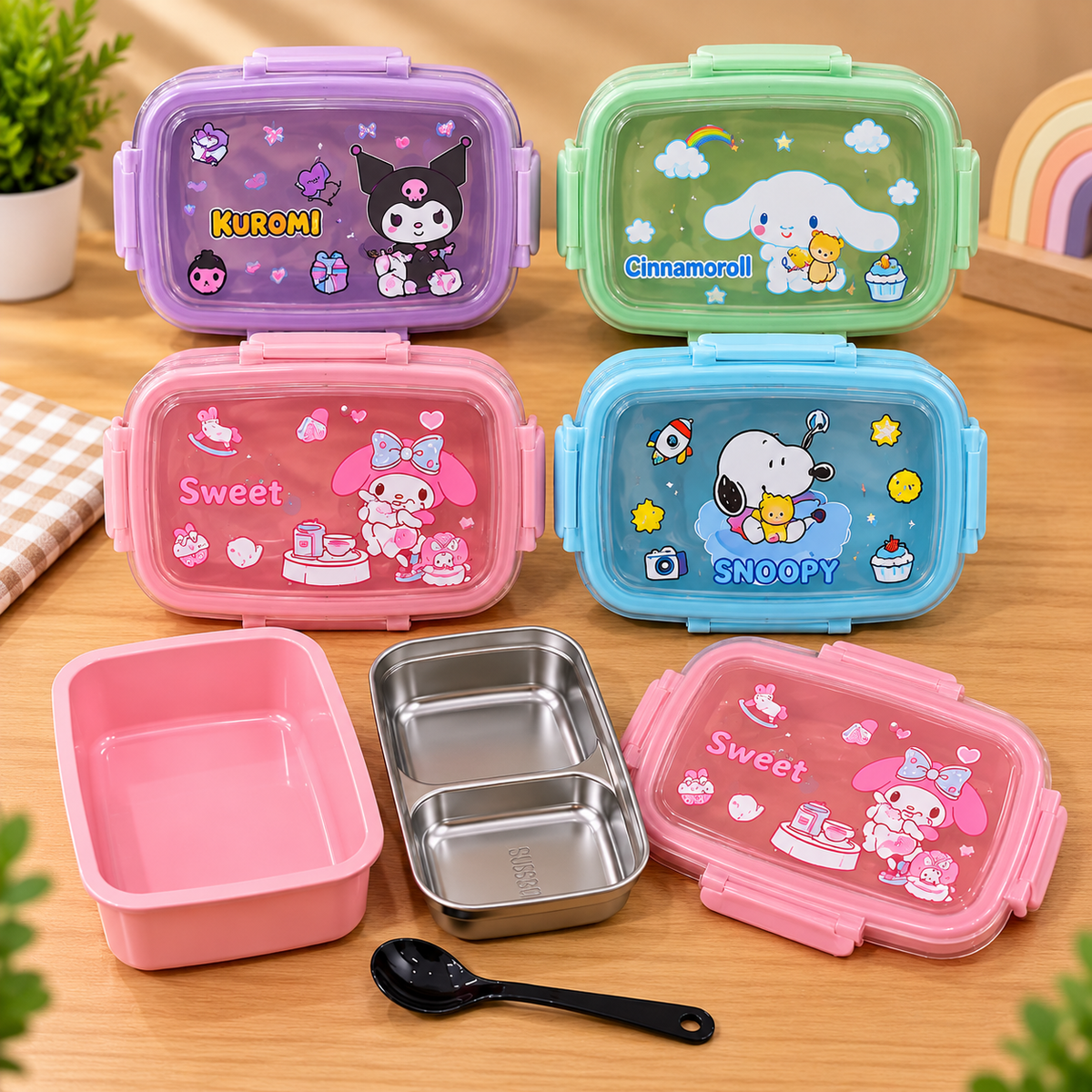 Cartoon Stainless Steel Kids Lunch Box