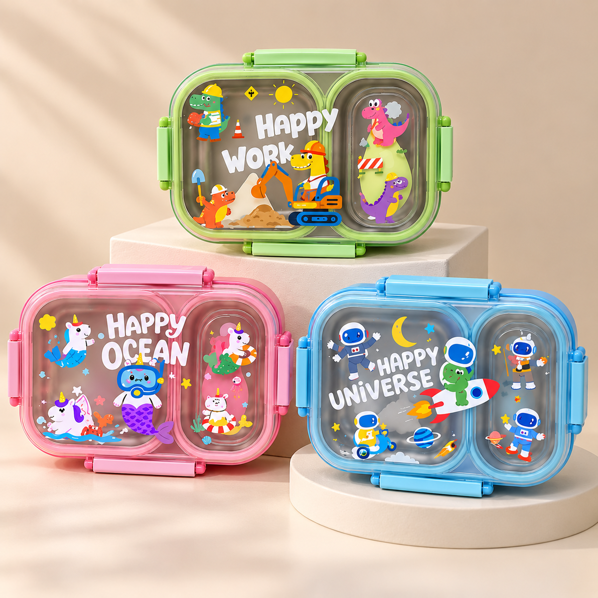 Happy Adventure Stainless Steel Lunch Box
