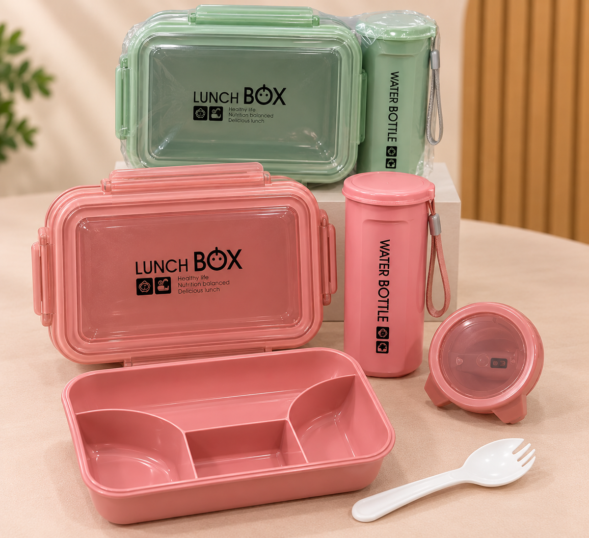 Lunch Box & Water Bottle Set