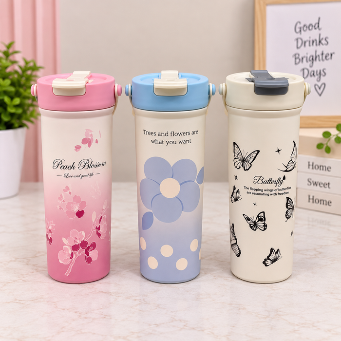 Printed Insulated Travel Tumbler with Secure Lid