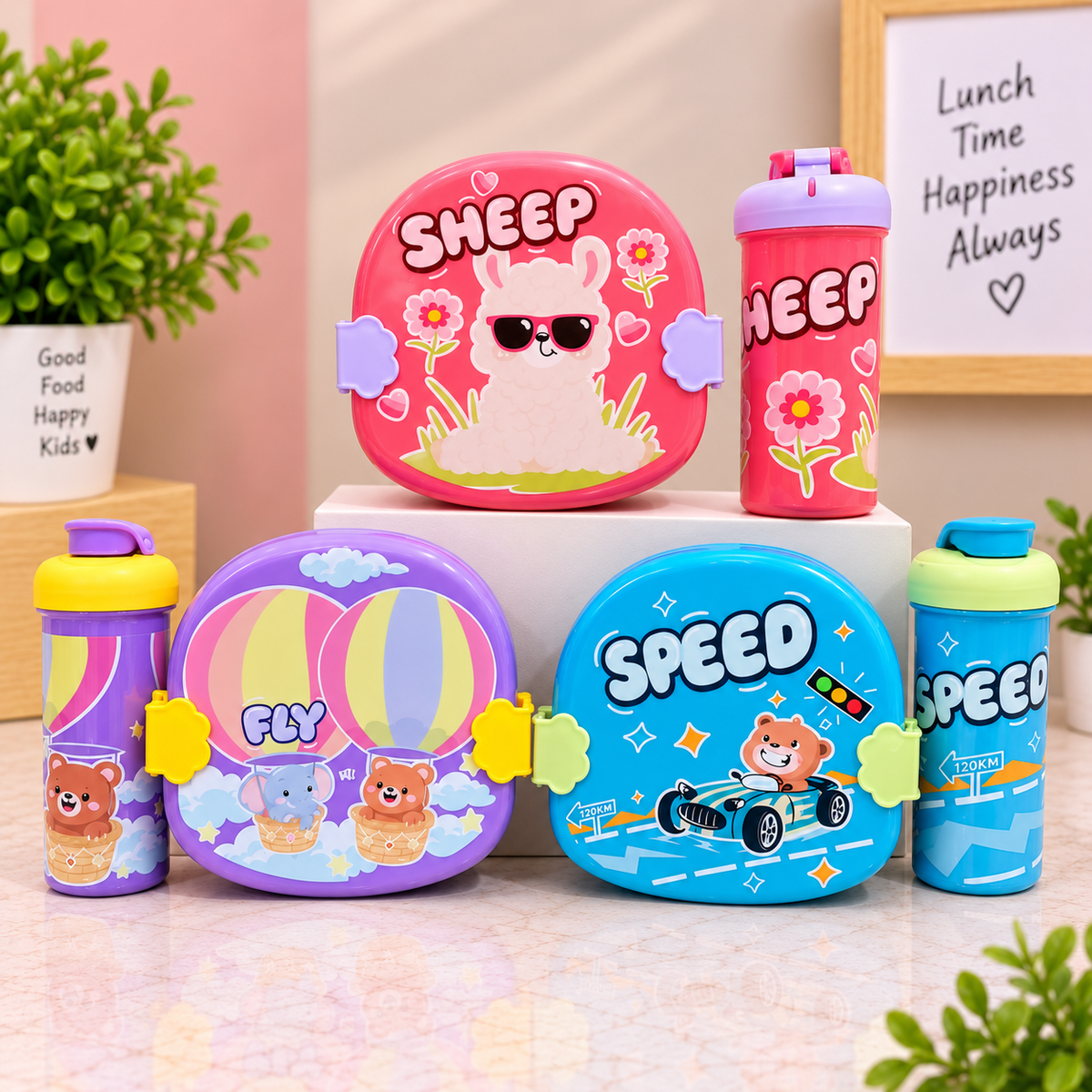Kids Lunch Box & Water Bottle Set