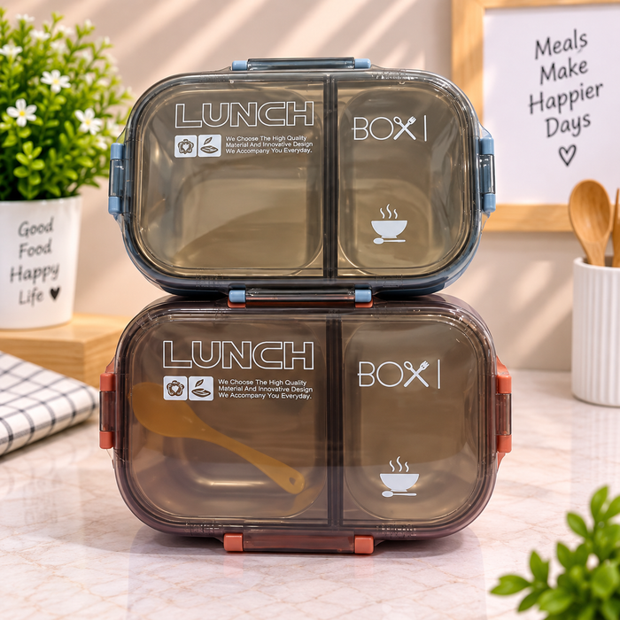 Premium Compartment Lunch Box with Transparent Lid
