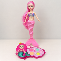 Mermaid Doll with Kids Makeup Palette Set