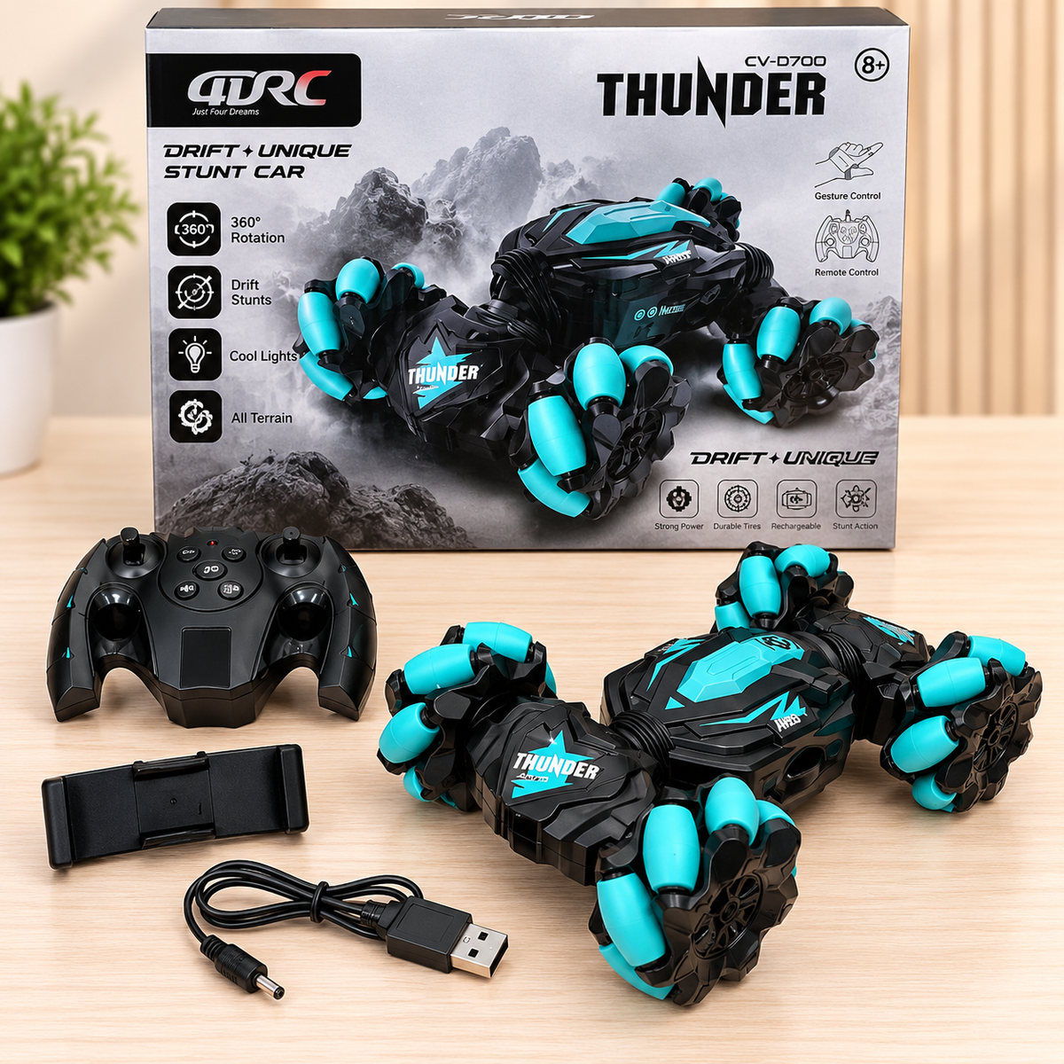4DRC Thunder Remote Control Drift Stunt Car