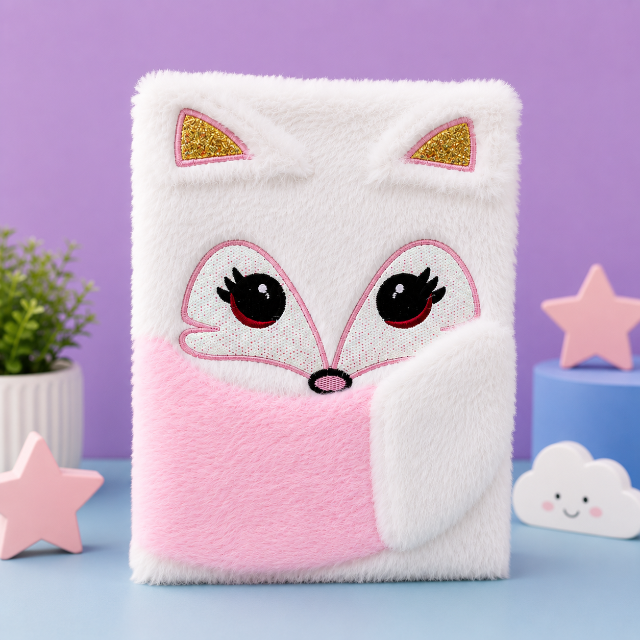 Fluffy Animal Plush Notebook