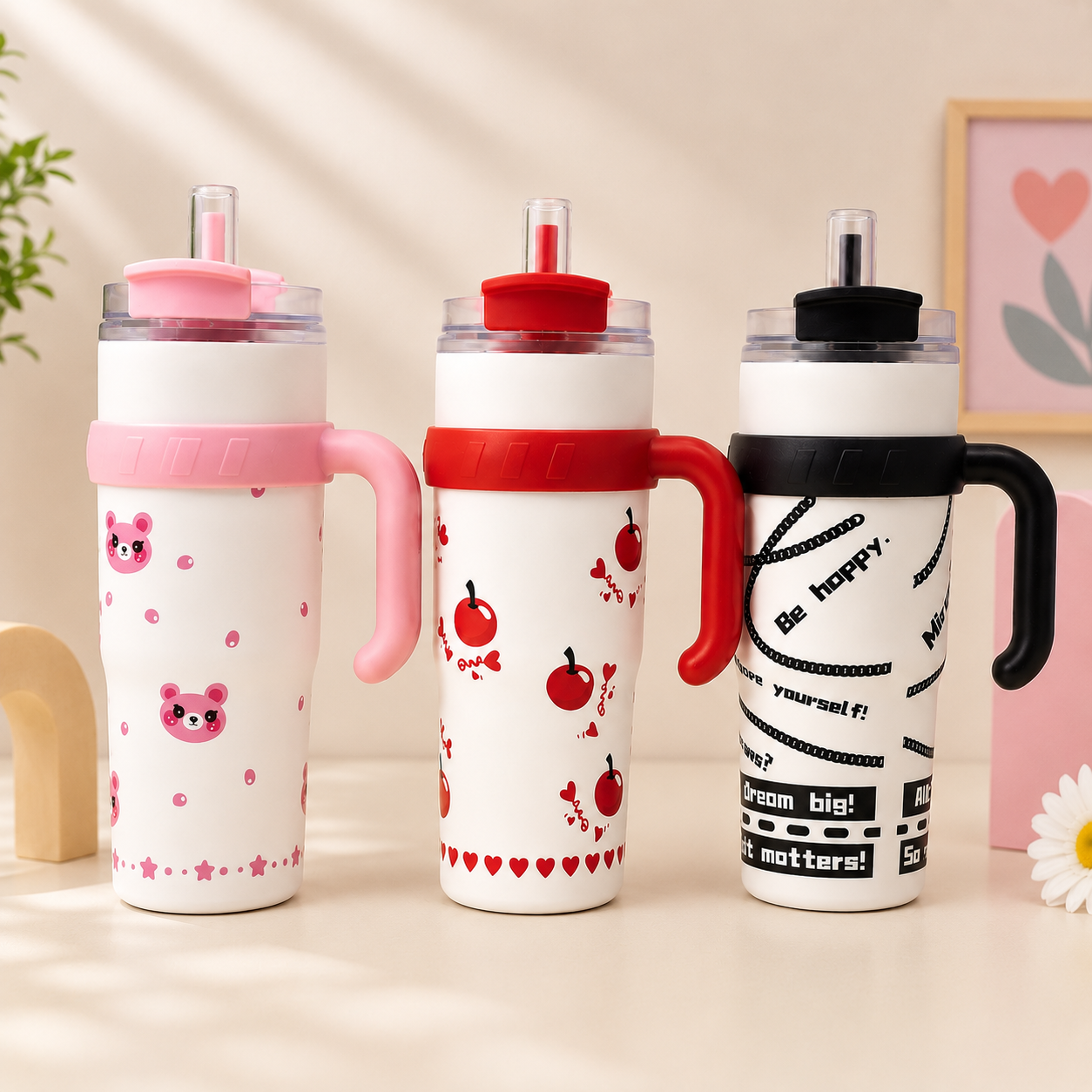 Printed Handle Tumbler