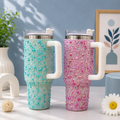 Pearl Embellished Insulated Tumbler