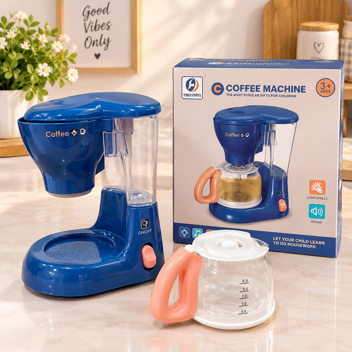 Kids Pretend Play Coffee Machine Set