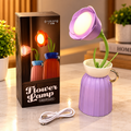 Cute Flower LED Lamp with Decorative Vase Design