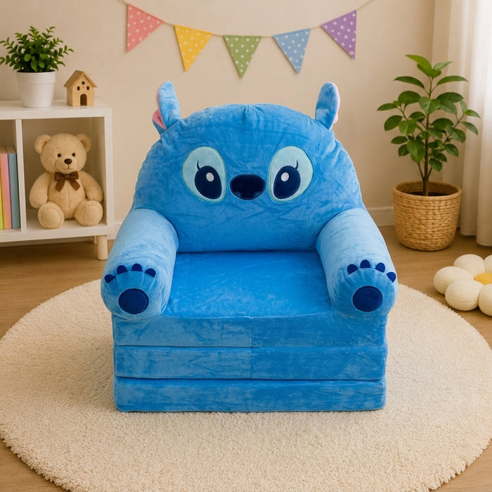 Blue Cartoon Kids Sofa Cum Bed