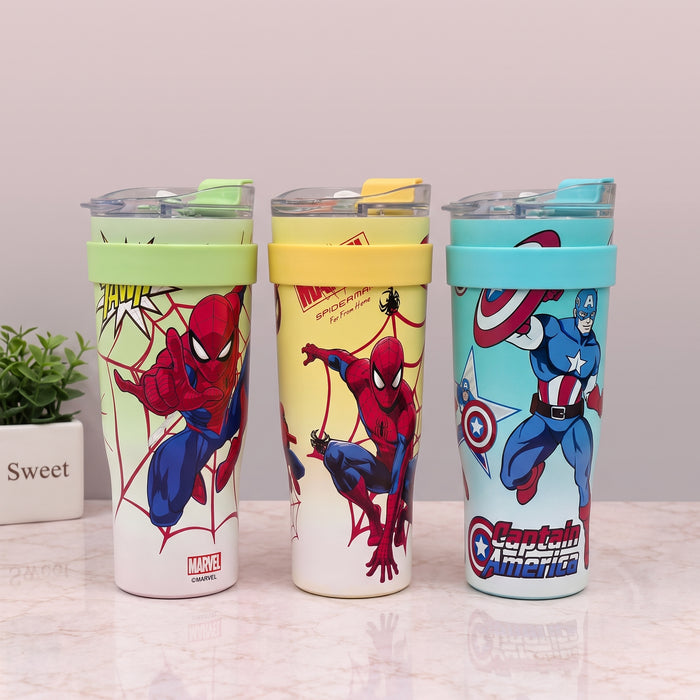 Superhero Printed Travel Tumbler with Lid