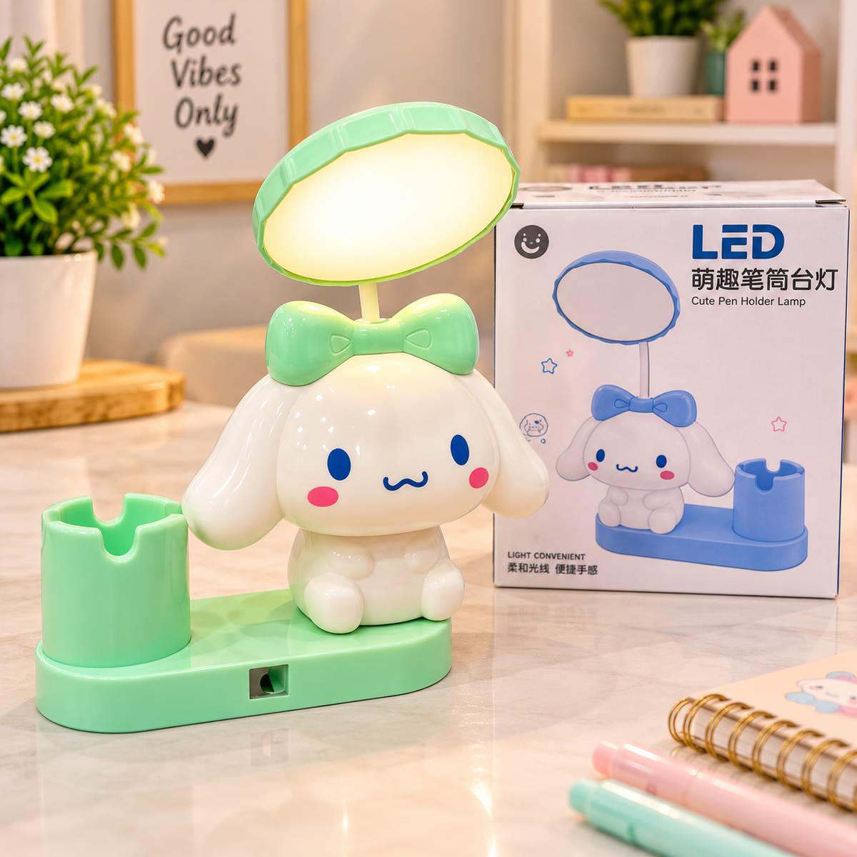 Cartoon LED Pen Holder Table Lamp