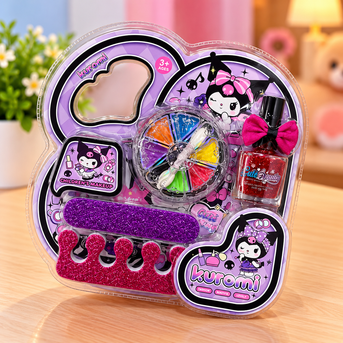 Kuromi Makeup & Nail Art Set for Girls