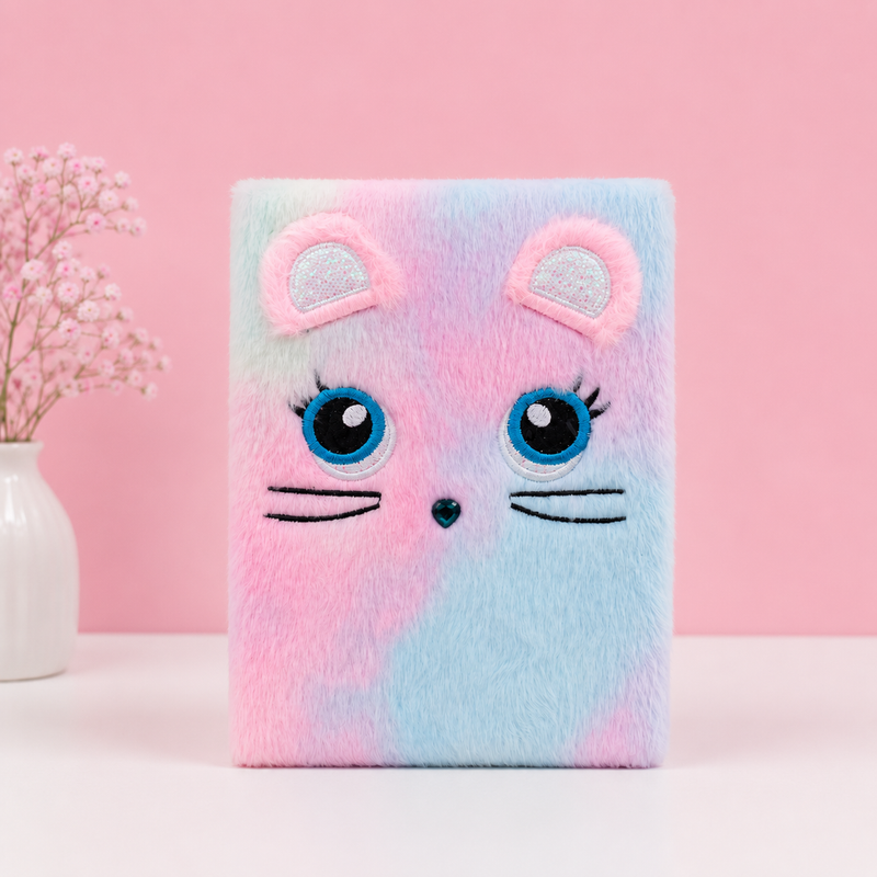 Cute Cat Plush Notebook