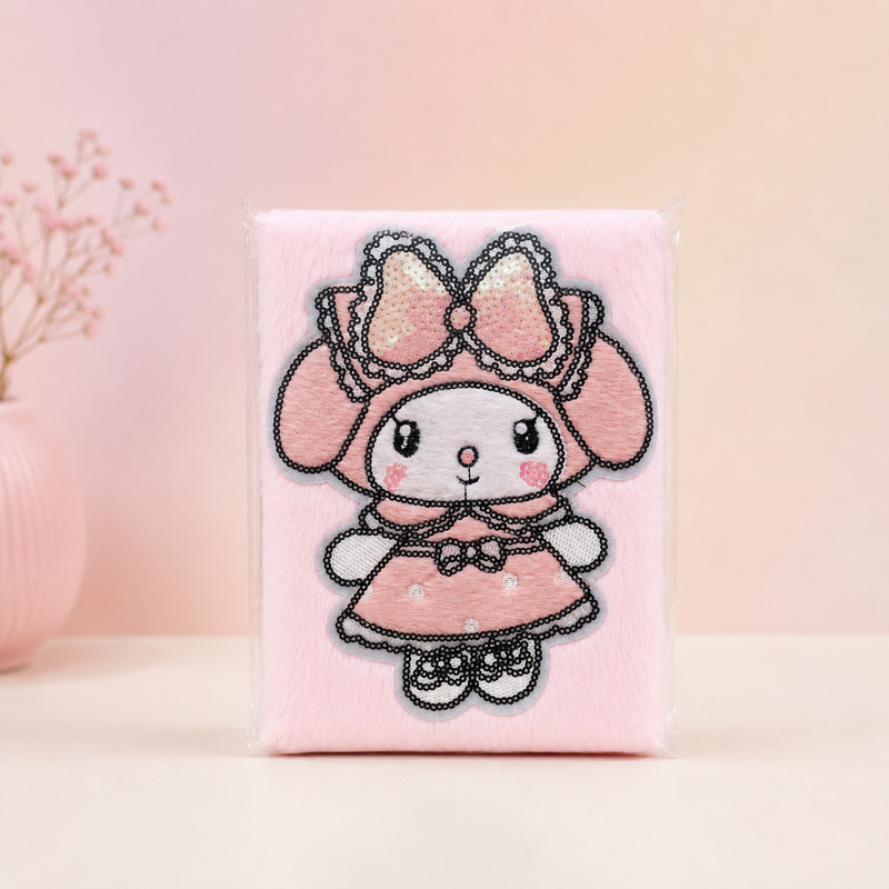 Pink Plush Bunny Notebook